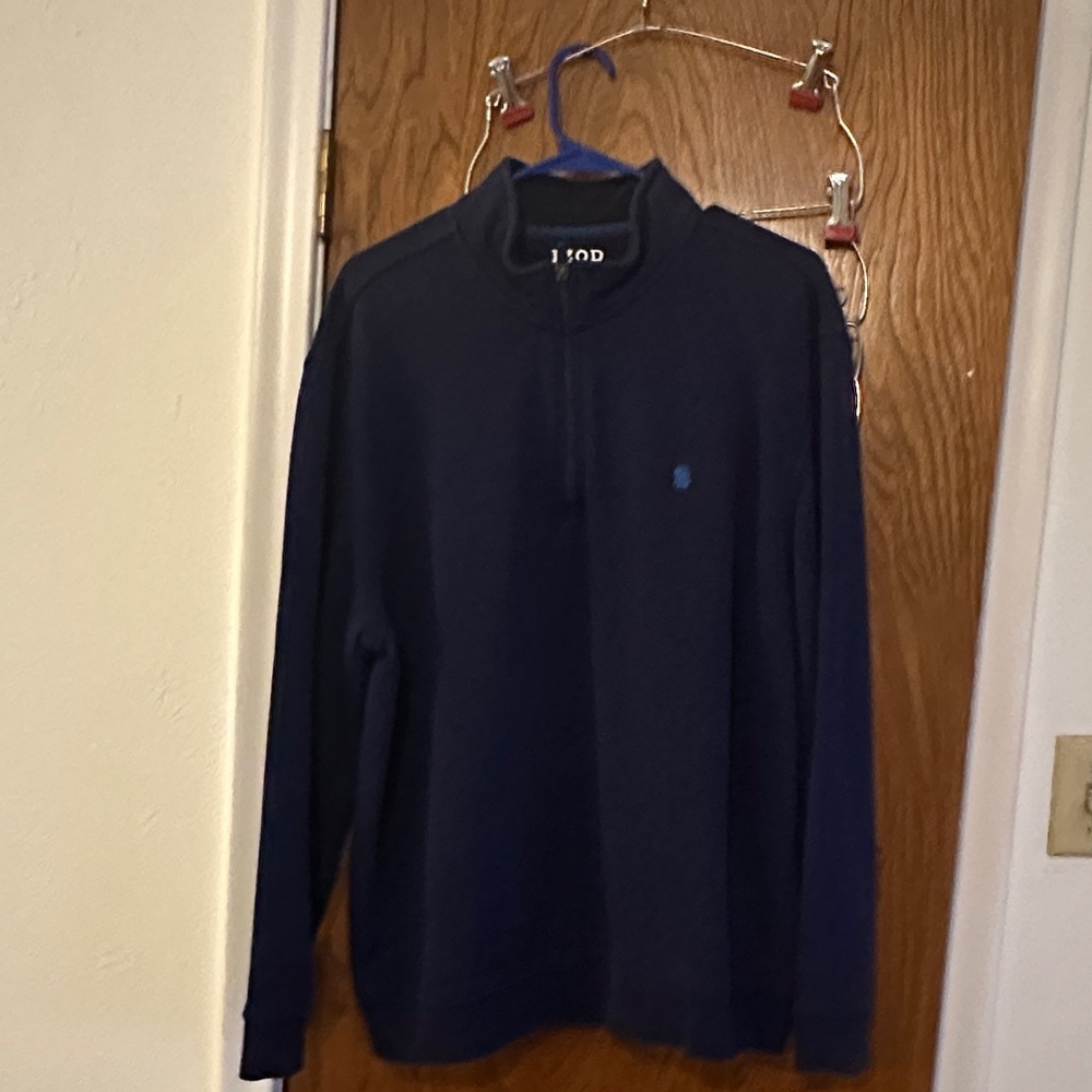 IZOD BlueQuarter Zip Pullover Jacket with Blue Logo